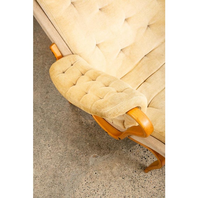 1960s Mid Century Danish Modern Lounge Chair Dux Bruno Mathsson Pernilla Off White MCM For Sale In Sacramento - Image 6 of 12