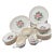 Vintage Modern Orchid by Paden City Pottery 22k Gold Rim 36 Pcs For Sale