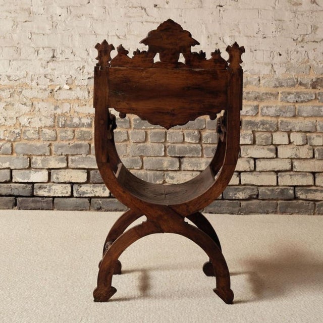 19th Century 1800s French Wooden Armchair For Sale - Image 5 of 13