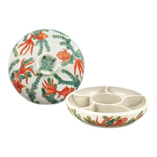 Lidded Bowl Chinese Koi Fish For Sale