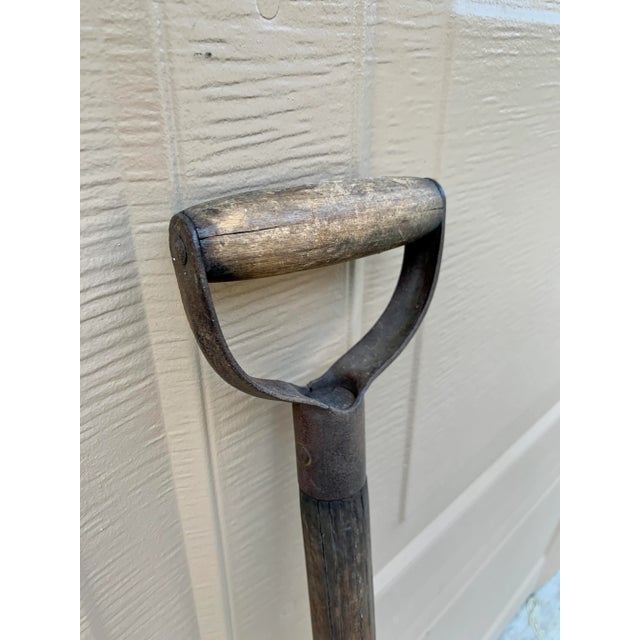 Late 19th Century Antique 19th Century Hand Made Iron and Wood Garden Shovel For Sale - Image 5 of 8