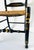 Vintage “L. Hitchcock. Hitchcocks-ville. Conn. Warranted.” Black Dining chair; ladder-back, stencil in harvest pattern....