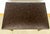 Modern Moderne Faux Brown Leather Bench For Sale - Image 3 of 3