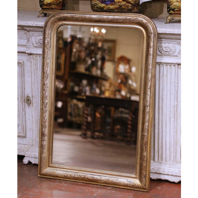 Place this elegant antique Louis Philippe mirror above a commode, console, chest, or in a refined powder room to instantly...