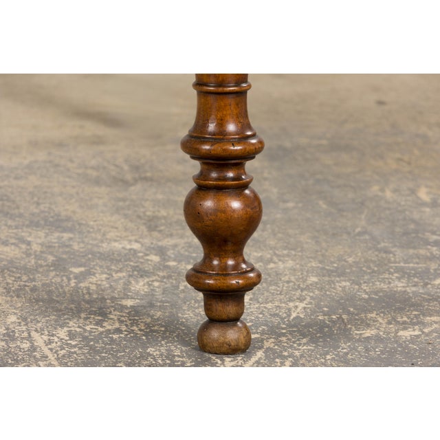 Brown 19th Century Country French Louis Philippe Style Walnut Writing Desk For Sale - Image 8 of 18