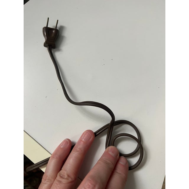 Vintage Stiffel Enameled Brass Table Lamps With Scalloped Shades — Elegant Neoclassical Form - a Pair For Sale - Image 15 of 18