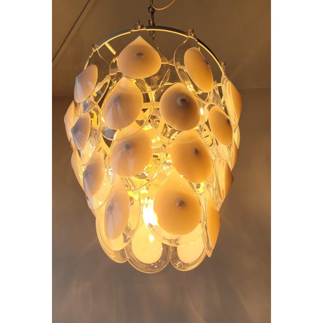 Opal Glass Pendant Lamp by Gino Vistosi, 1960s For Sale - Image 6 of 15