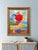 Vintage Acrylic Abstract Painting on Canvas in Ornate Frame For Sale - Image 4 of 5