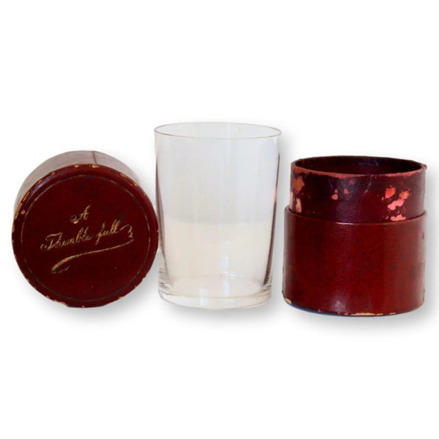 1920s Traveling "Thimble Full" Shot Glass W/ Case For Sale - Image 4 of 4