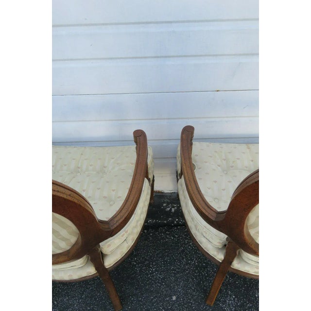 French Distressed Side Living Bed Room Den Chairs- A Pair For Sale In Miami - Image 6 of 11
