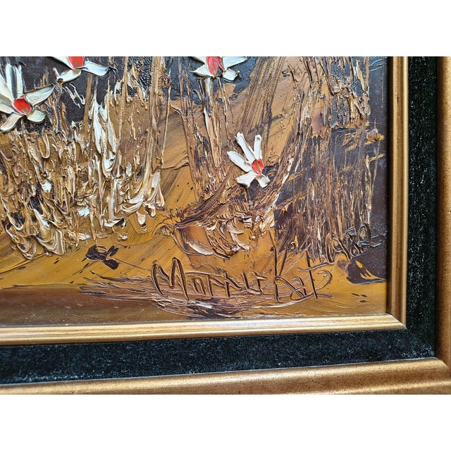 Mid-Century Modern 1970s Morris Katz Floral Painting For Sale - Image 3 of 4