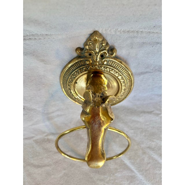 Mid 20th Century Brass Horse Head Equestrian Towel Holder Ring For Sale - Image 10 of 12