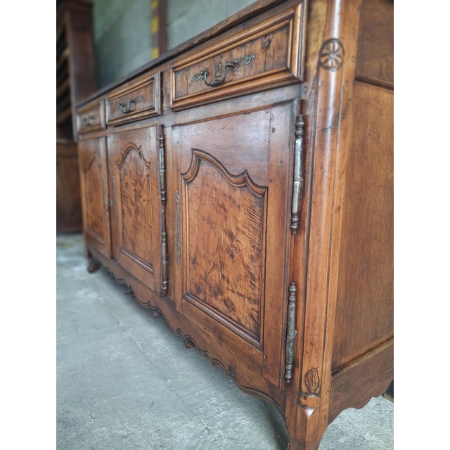 Large Louis XV Style Sideboard in Oak and Burl Wood For Sale - Image 3 of 8