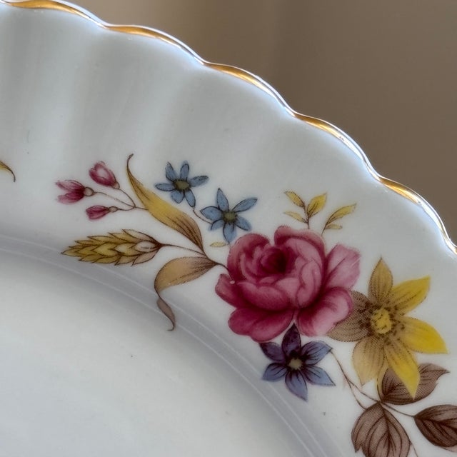 Vintage English Bone China Decorative Dessert Plate For Sale In Baltimore - Image 6 of 15