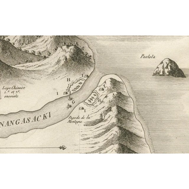 Antique Map of Nagasaki, 1790s For Sale - Image 6 of 10