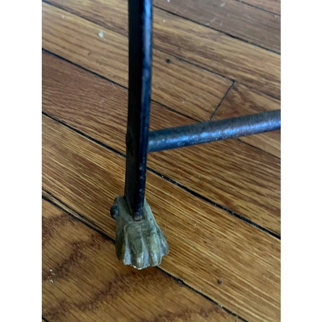 Maison Jansen Style Brass Swan and Black Lyre Back Folding Chair With Paw Feet For Sale In Saint Louis - Image 6 of 10