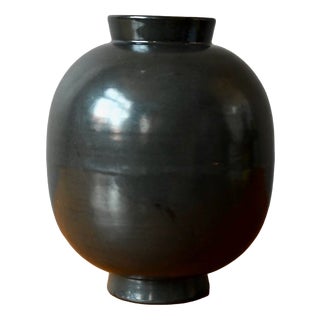 Round Glazed Stoneware Vase from Gmundner Keramik, Austria, 1950s For Sale