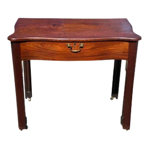 Antique Irish Chippendale Mahogany Lowboy Writing Desk