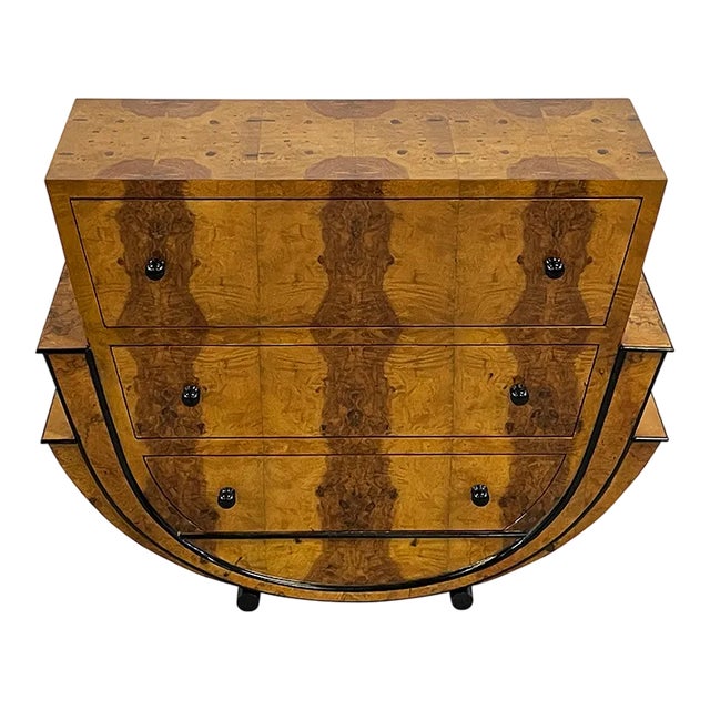 Art Deco Commode in Walnut, 1980s For Sale