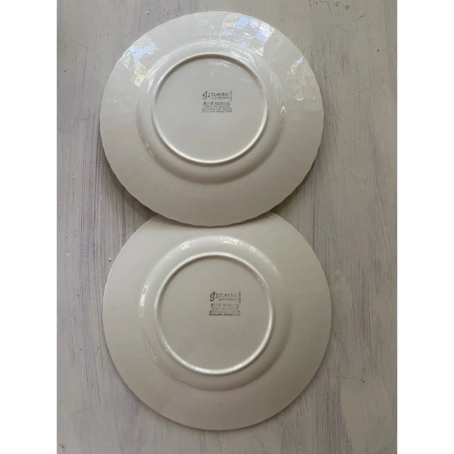 Mid-Century Modern Vintage Mid-Century ModernJ & G Meakin Blue Nordic Dinner Plates-Set of 2 For Sale - Image 3 of 4