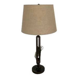 Arteriors Industrial Modern Antique Brass Finished Iron Caliper Table Lamp