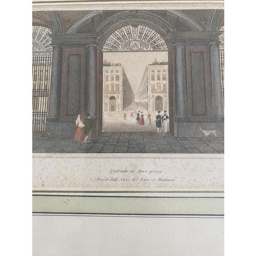 Paper Contrada Dora Grossa, 1700s, Color Print, Framed For Sale - Image 7 of 16