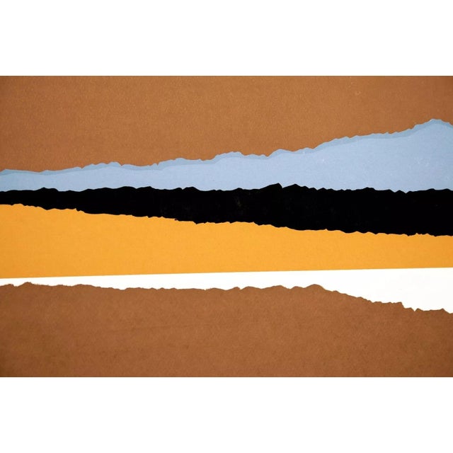 1980s Richard Kozlow Blue Ridge Signed Modernist Serigraph 61/100 Unframed 1980s For Sale - Image 5 of 7