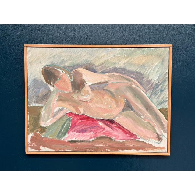 Arne Cassel, Lying Nude, 1960s, Oil on Canvas, Framed For Sale - Image 16 of 18