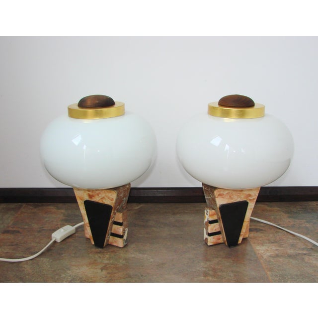 1950s Art Deco Table Lamps, 1950s, Set of 2 For Sale - Image 5 of 12