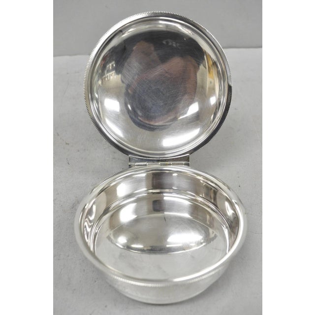 Vintage Sheffield Co Silver Plated Hinged Lid "Horse" Silent Butler W/ Broom For Sale - Image 11 of 18