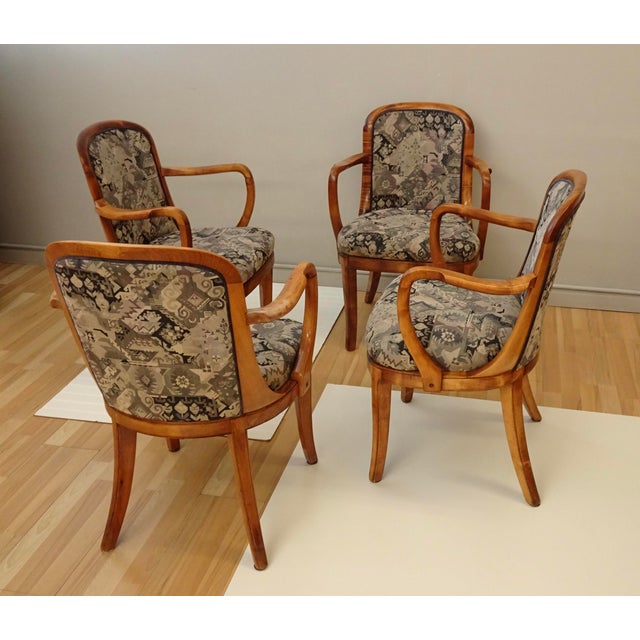 4 Art Deco Chairs From RMS Caronia Ocean Liner 1940's For Sale - Image 16 of 18
