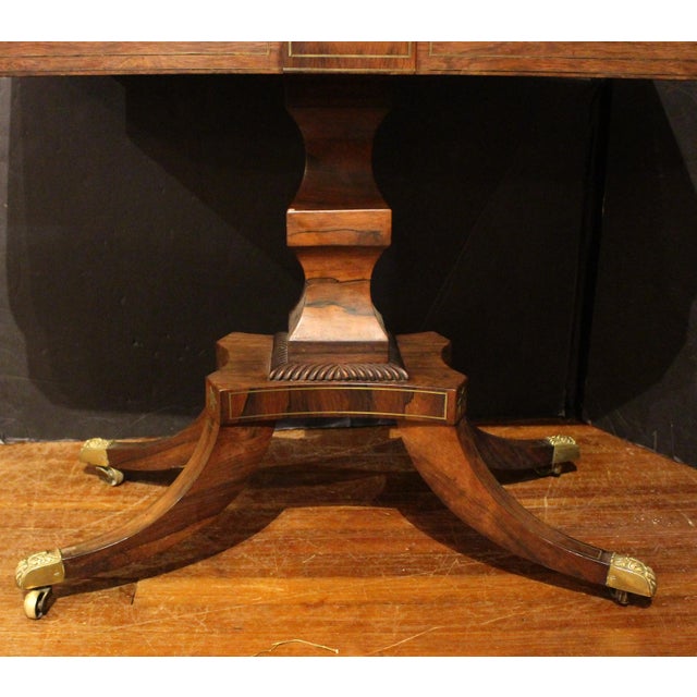 Wood Circa 1815 Regency Period Swivel Top Games Table For Sale - Image 7 of 8