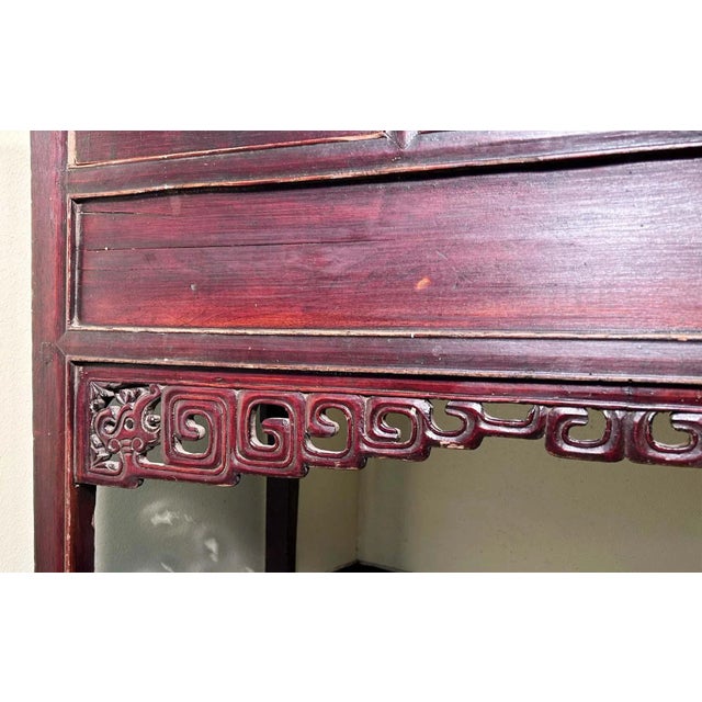 Burgundy Antique Chinese Ming Desk/Console Table, Circa 1800-1849 For Sale - Image 8 of 10