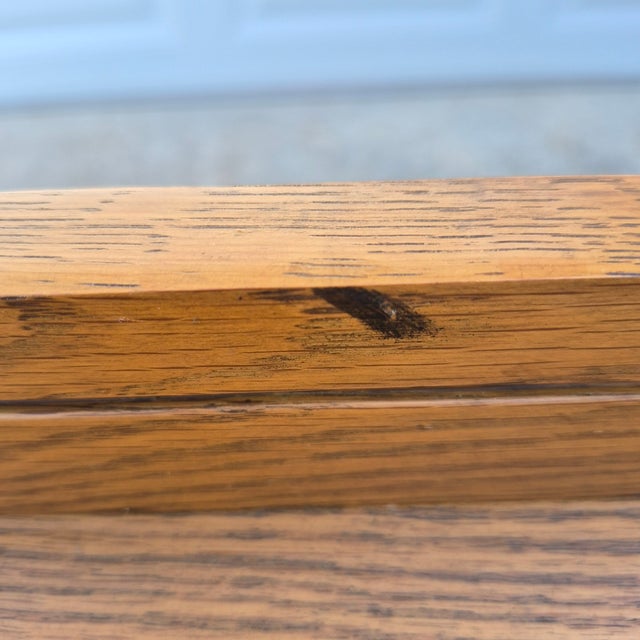 1950s Raymond Loewy for Mengel MCM Petite Oak Desk Vanity Console Table For Sale - Image 12 of 15