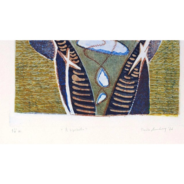 Il pipistrello (The Bat) is a wonderful color etching on paper, realized by the Italian artist Placido Scandurra in 1976....