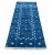 Handmade Cotton Denim Blue Shooting Star Runner Rug, Vegetable Dyed Dhurrie Runner -2.5'x8' For Sale - Image 9 of 10
