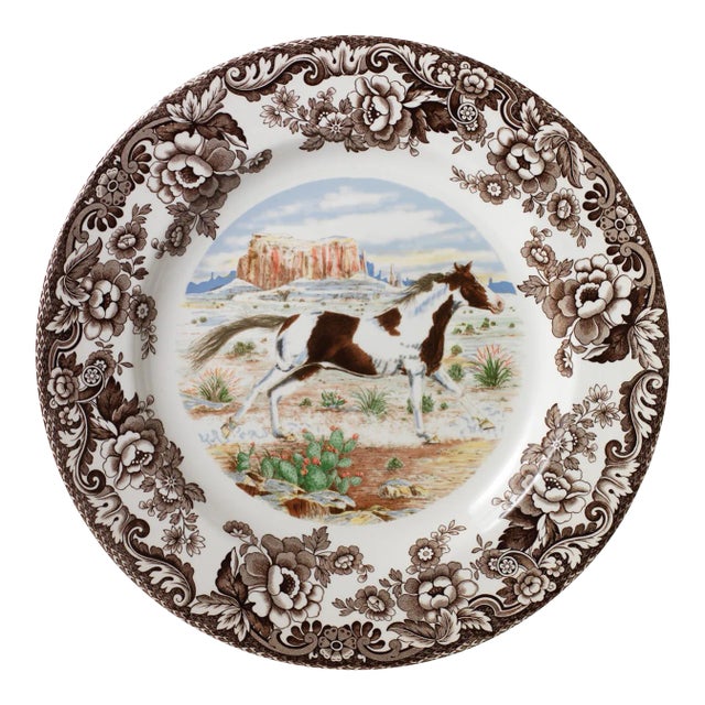 Spode Woodland Horses Dinner Plate 10.5", Paint For Sale