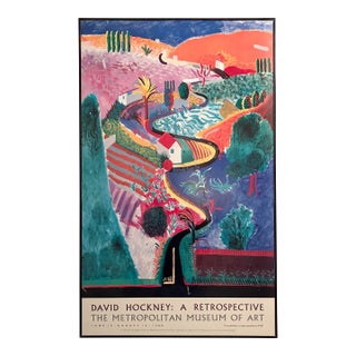 Vintage David Hockney Metropolitan Museum of Art Exhibition Poster For Sale