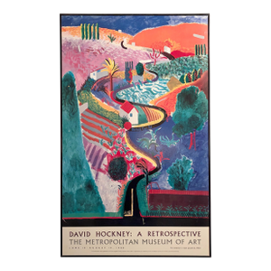 Vintage David Hockney Metropolitan Museum of Art Exhibition Poster