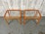 Pair of Tamiami style model side tables from Brown Jordan with fresh Citrus orange powder-coating. The original pebble...