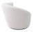 Transitional Pasargad Home Vicenza Cortina White Crescent Swivel Chair For Sale - Image 3 of 9