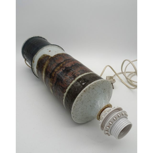 Large Stoneware Table Lamp by Inger Persson for Rörstrand, Sweden For Sale - Image 9 of 18