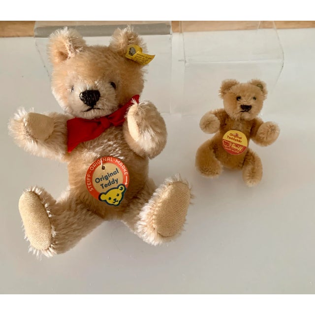 Vintage Original Steiff Jointed Teddy Bear Toy - Set 2 Baby