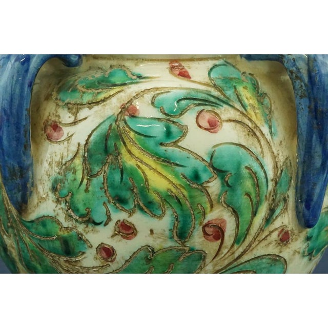 Antique Ceramic Vase with Handles from Fratelli Fanciullacci, 1890s For Sale - Image 16 of 18