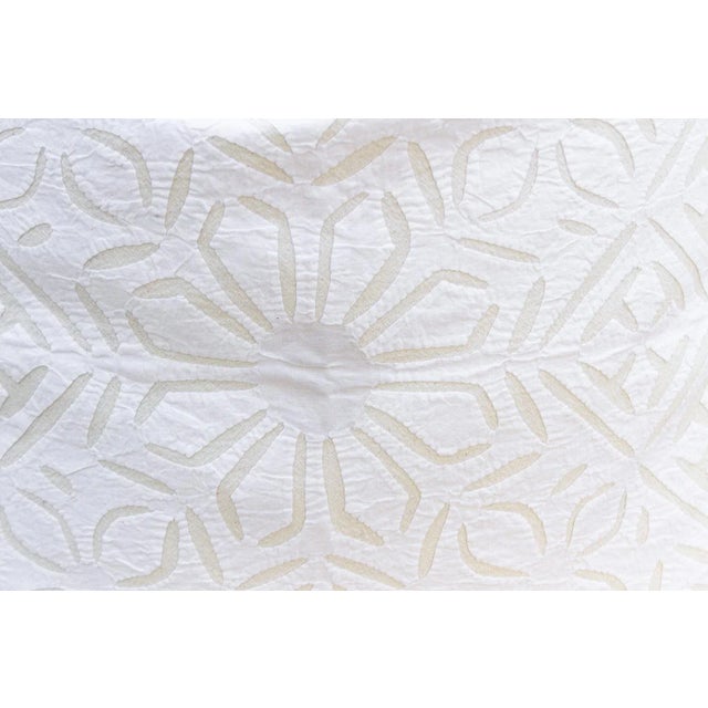Indian Starflower Euro Applique Pillow Cover For Sale - Image 3 of 8
