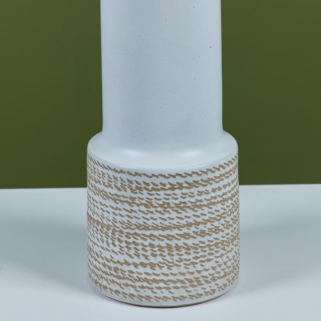 1950s Gordon and Jane Martz Oversized White Ceramic Table Lamp For Sale - Image 12 of 13