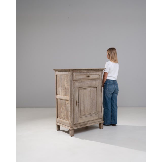 1900s French Oak Buffet With Paneled Door For Sale In Greensboro - Image 6 of 18