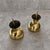 Postmodern Hammered Brass Diabolo Candleholders, 1970s, Set of 2 For Sale - Image 4 of 6