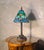 Antique Wrought Iron Floor Lamp with Lead-Soldered Stained Glass Lampshade, 1900-1940 For Sale - Image 9 of 11