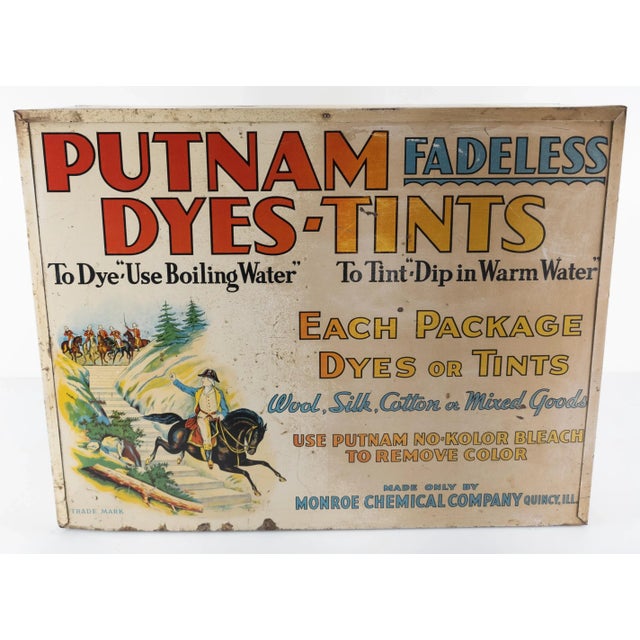 19th Century Countertop Advertising Display for Putnam Dyes-Tints For Sale - Image 9 of 13